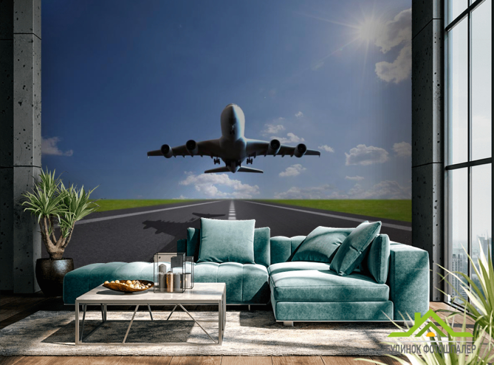 выбрать Фотообои Взлет самолета Фотообои Самолеты на стену