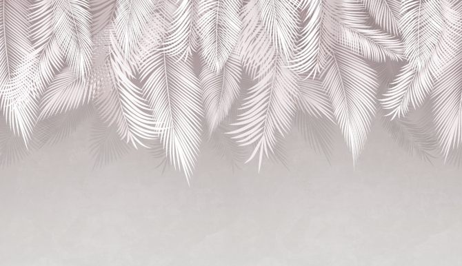Фотошпалери сірі листя на стіну