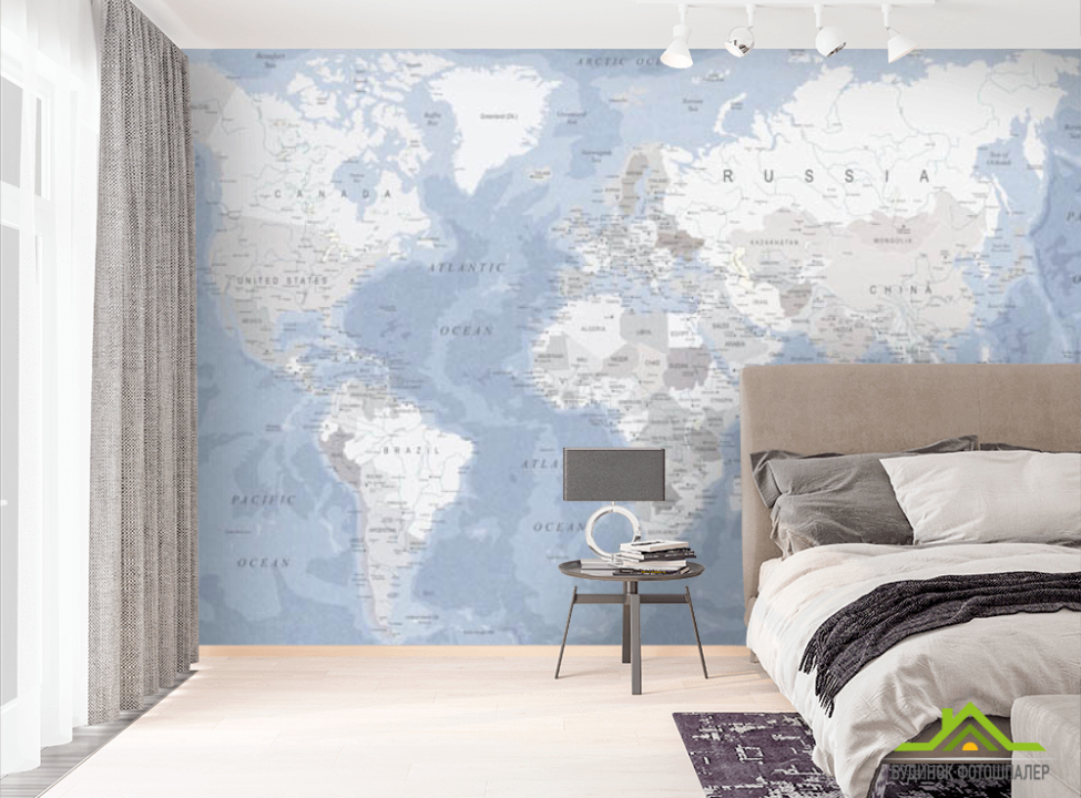 выбрать Фотообои Фиолетовая карта Фотообои карта Мира на стену