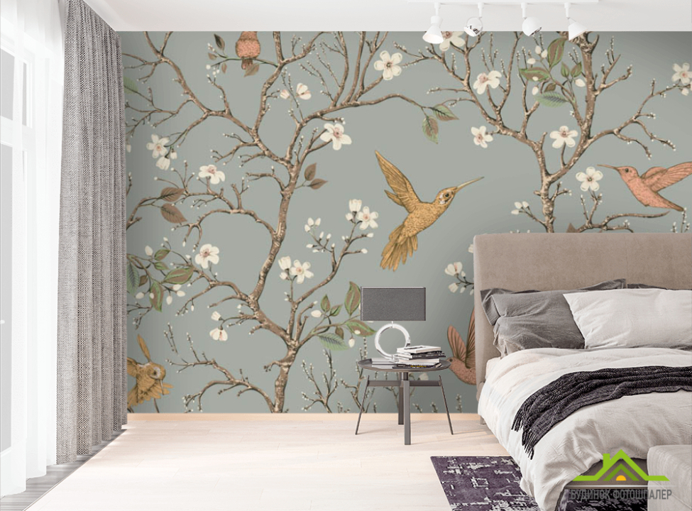выбрать Фотообои птицы и ветви Фотообои разные на стену