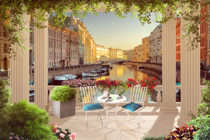 Фотошпалери Фреска канал у венеції