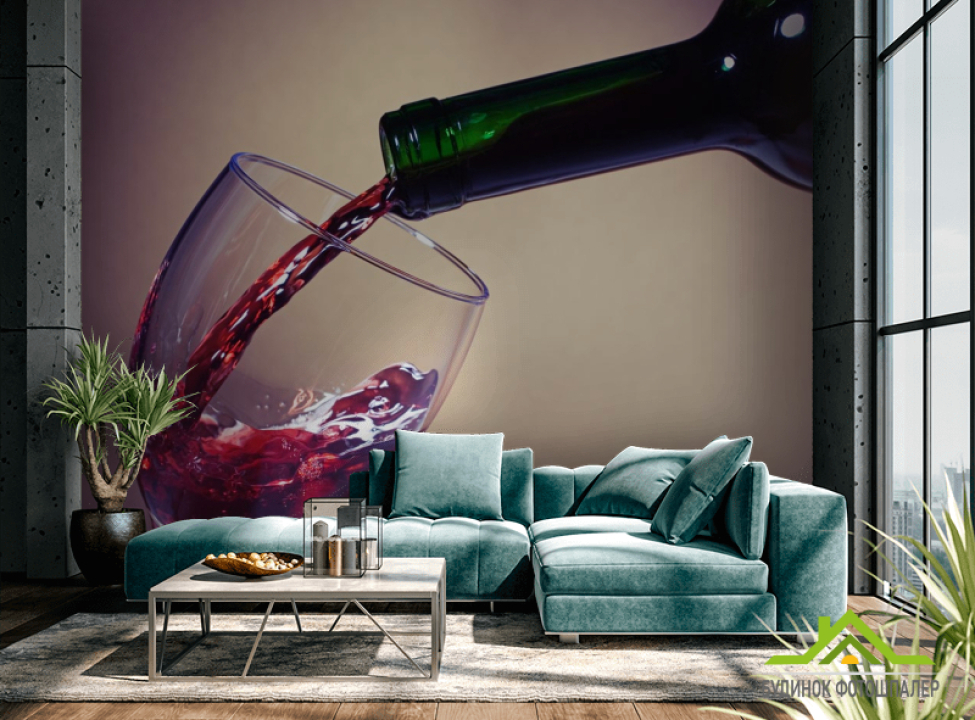 выбрать Фотообои красное вино в бокал Фотообои Еда и напитки на стену