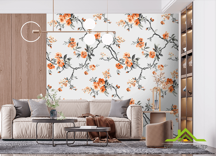 Фотообои веточки с цветами