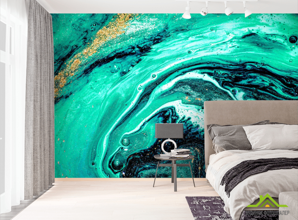 выбрать Фотошпалери Fluid art зелений Фотошпалери Fluid art на стіну