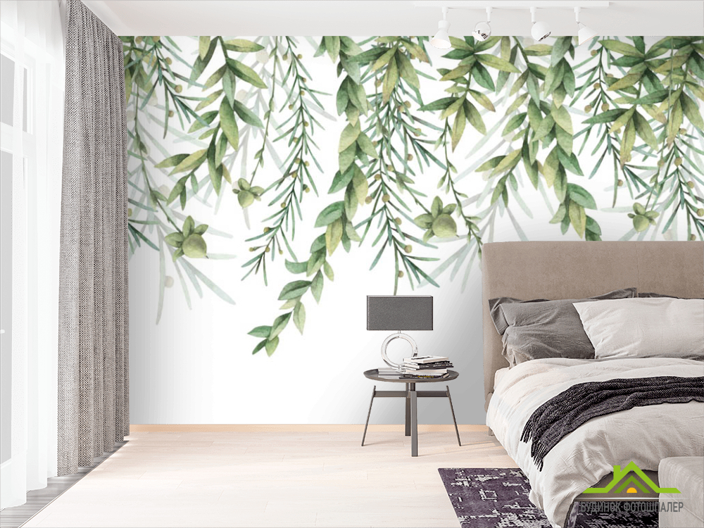 Фотошпалери Тропічні гілочки зі стелі