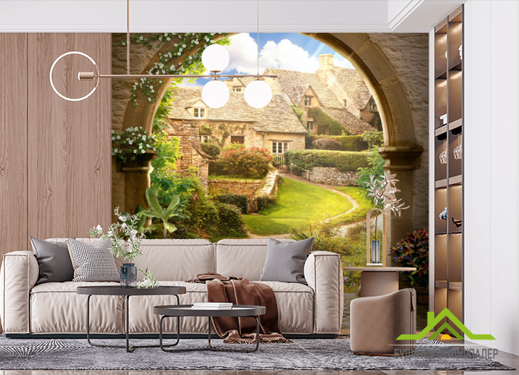 Фотошпалери Фреска з будинками