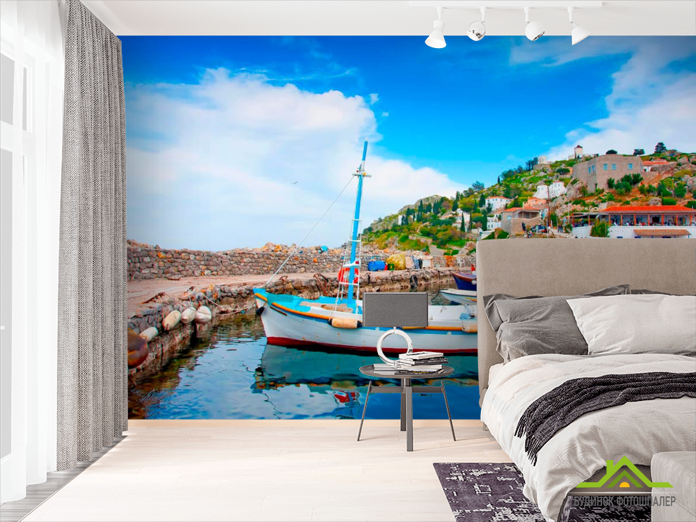 Фотошпалери Човни на Грецьких островах