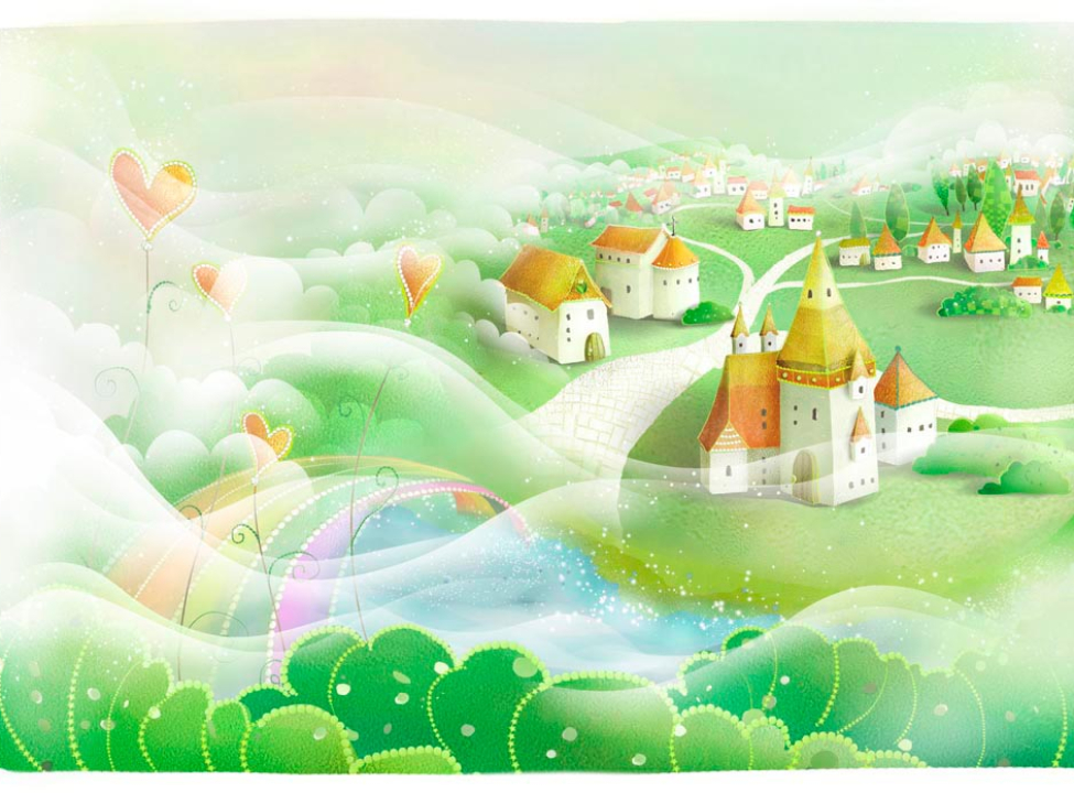 выбрать Фотообои Сказочный город Фотообои Иллюстрации на стену