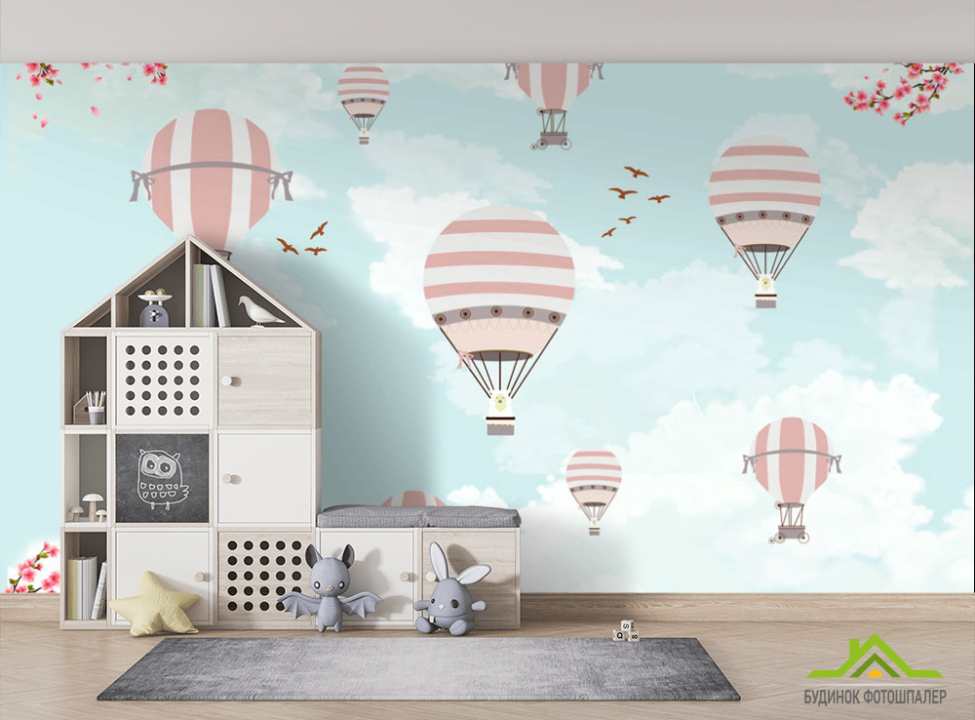 выбрать Фотошпалери Милі повітряні кулі Фотошпалери Little kids на стіну