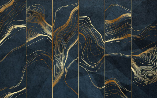 Фотообои золотые линии