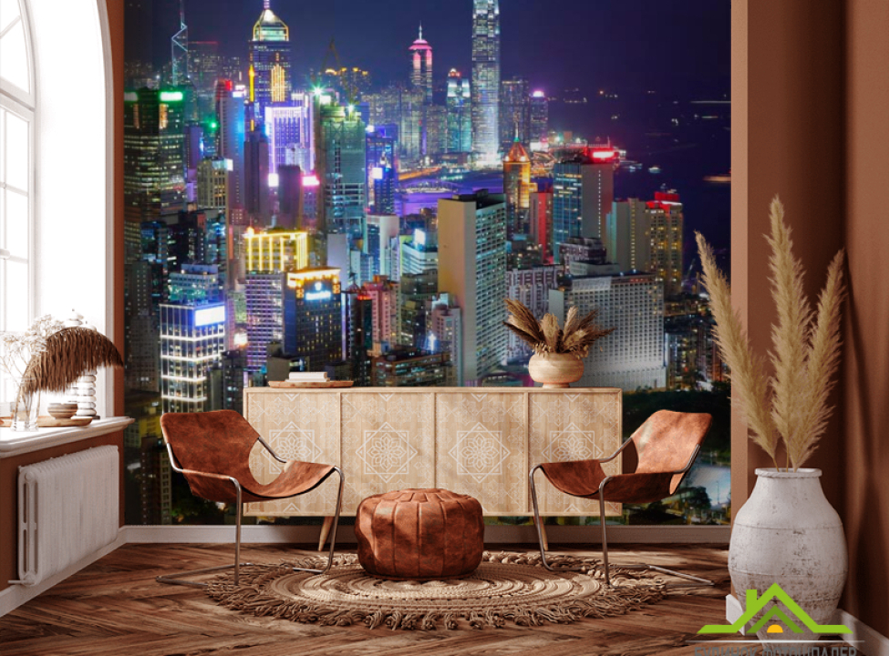 выбрать Фотообои Нью Йорк - ночной город Фотообои Современный город на стену
