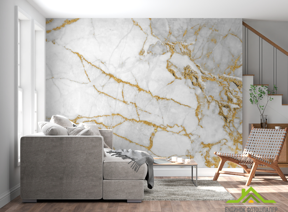 выбрать Фотообои Белый мрамор с золотом Фотообои Мрамор на стену