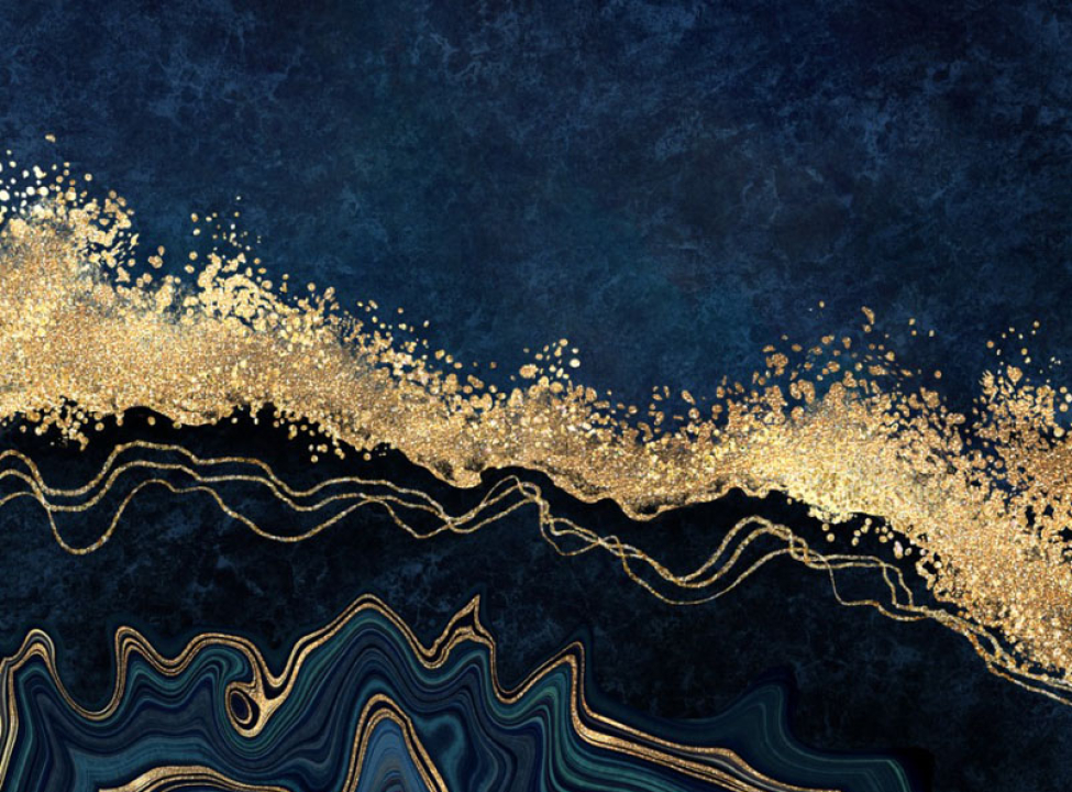 выбрать Фотообои синий мрамор золотой Фотообои с золочением на стену