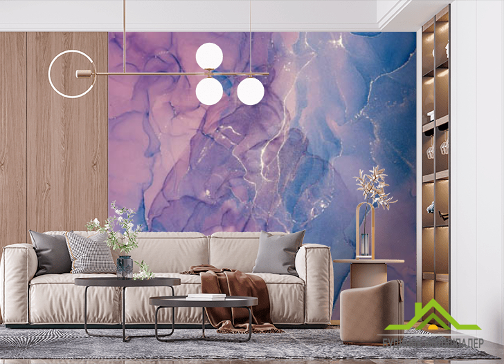 Фотошпалери синьо-фіолетовий флюїд