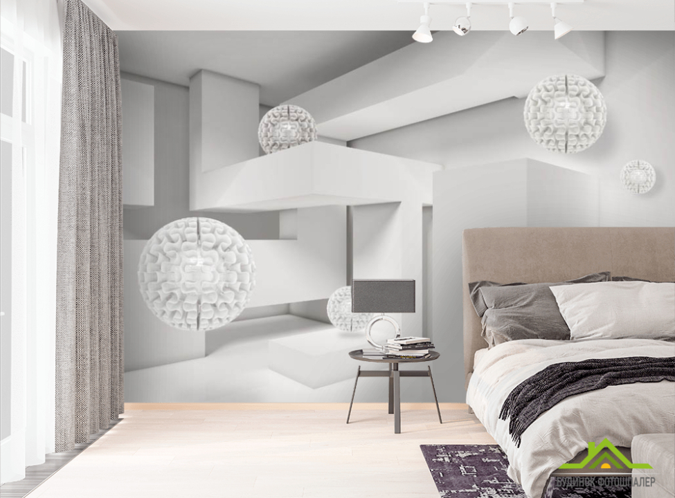 выбрать Фотообои 3д сферы  на стену