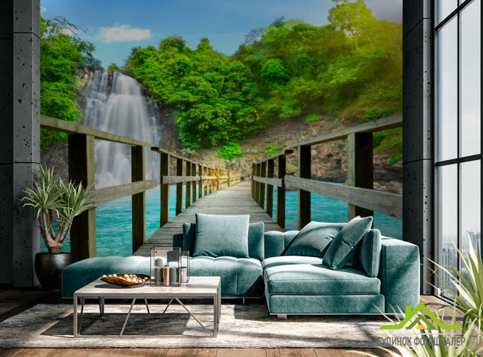 выбрать Фотообои Дорога к водопаду Фотообои Расширяющие пространство на стену