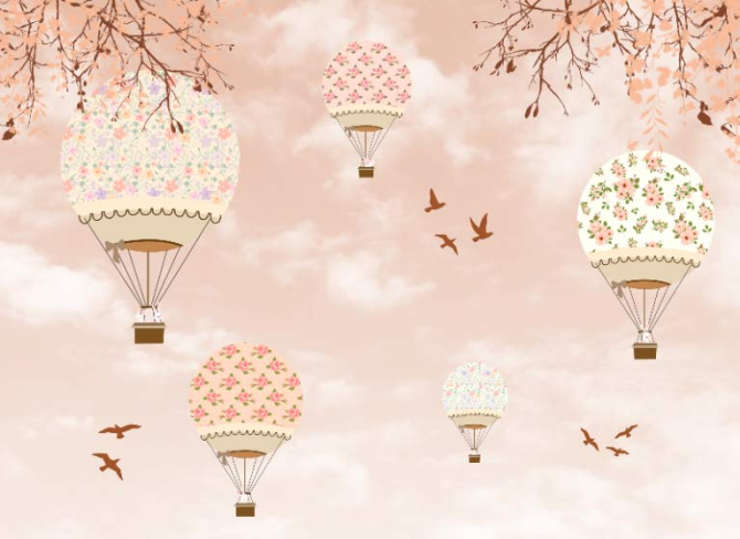 Фотошпалери Повітряні кулі