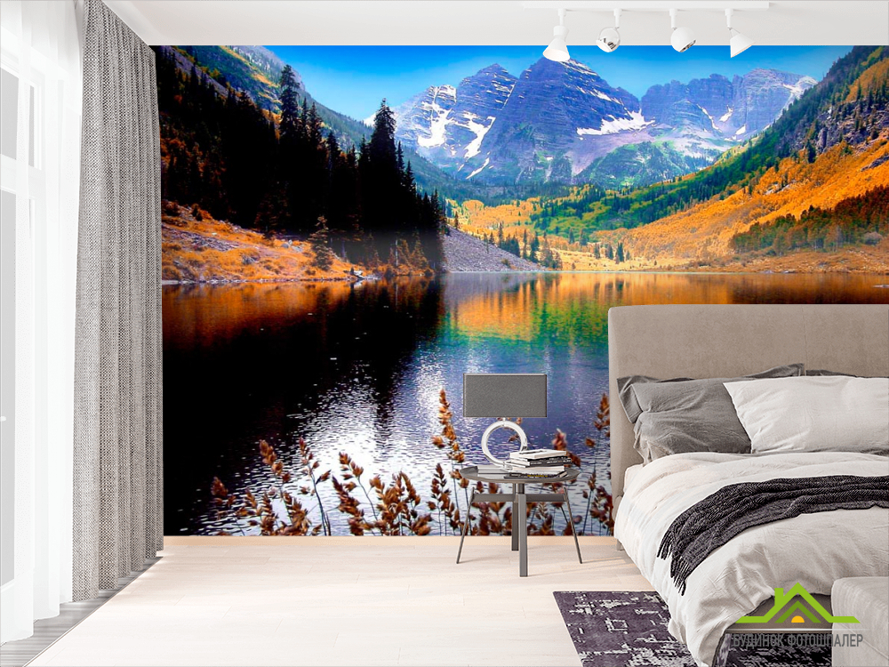 Фотошпалери Тінь, гірське озеро