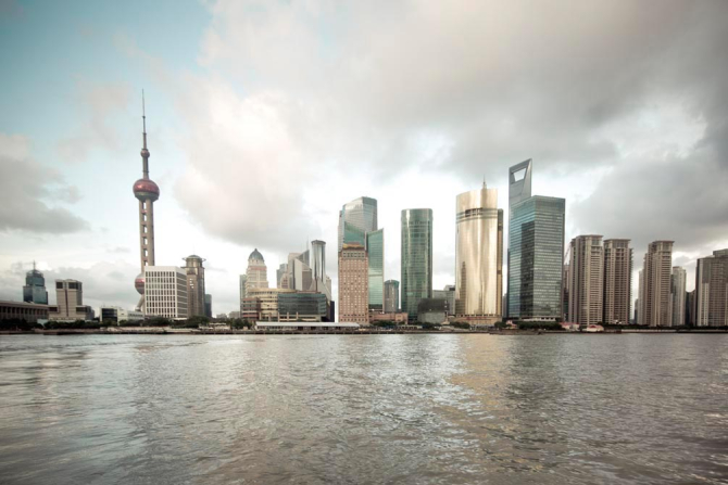 Фотошпалери Море, будинки, хмари