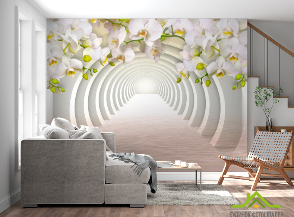выбрать Фотообои Орхидеи 3д Фотообои Расширяющие пространство на стену