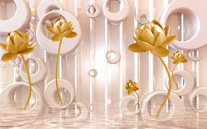 Фотошпалери Стереоскопічні квіти