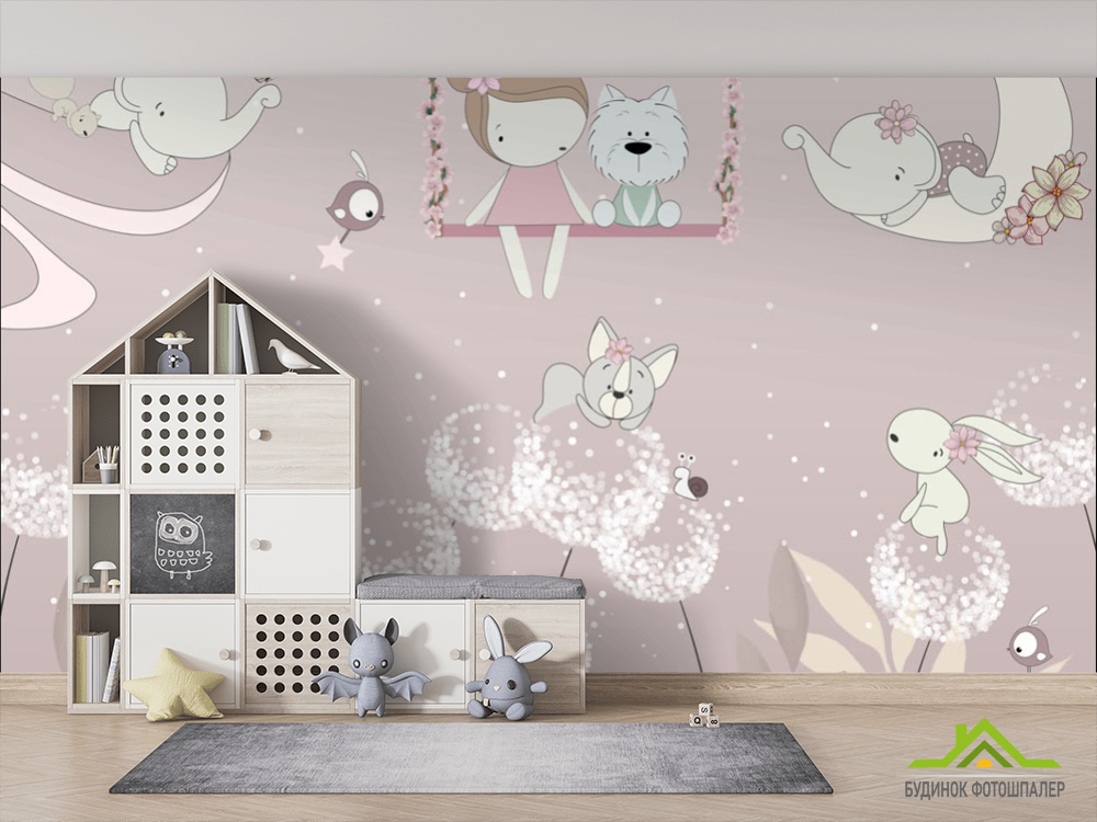 Фотошпалери для дитячої, кульбаби