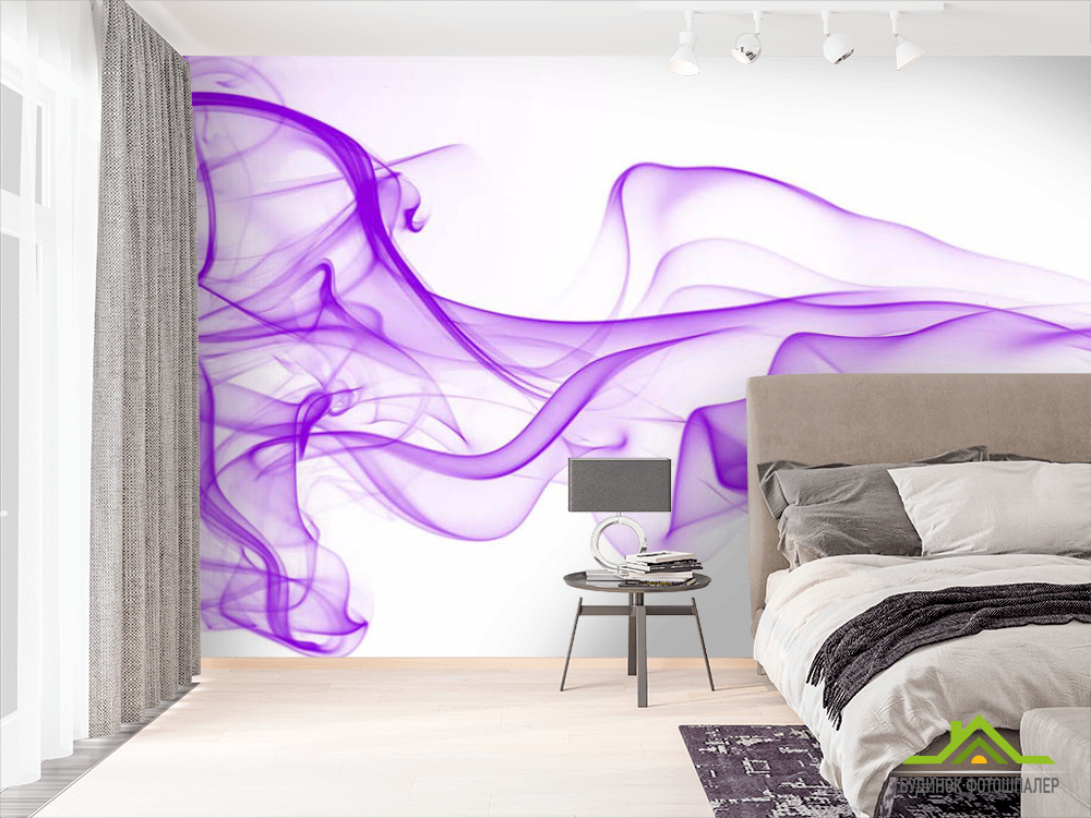 Фотошпалери фіолетовий дим 3д