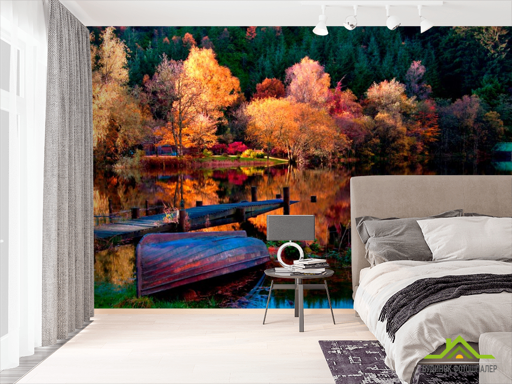 Фотошпалери Під осінь, човен