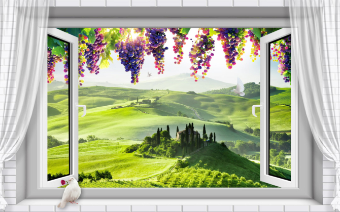 Фотообои Тоскана за окном