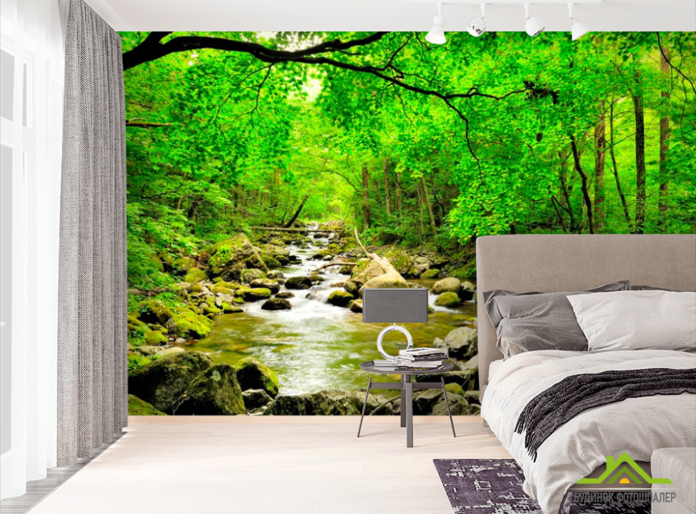 выбрать Фотообои Ручей, деревья Фотообои лес на стену