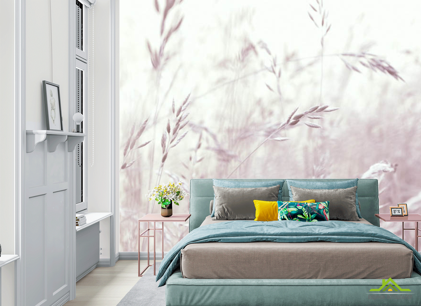 Фотообои Пудровые сухоцветы