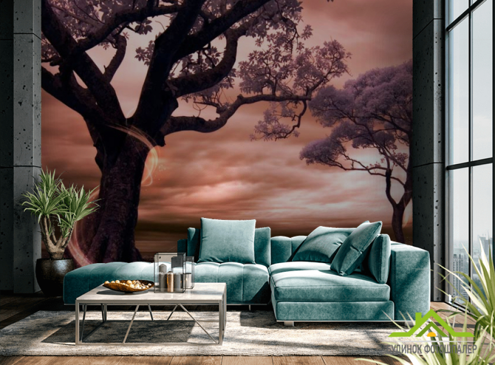 выбрать Фотошпалери Квітучі дерева Фотошпалери Рожеві дерева на стіну