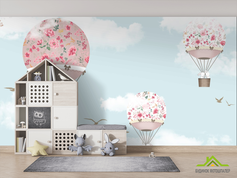 Фотошпалери повітряні кулі з тваринами