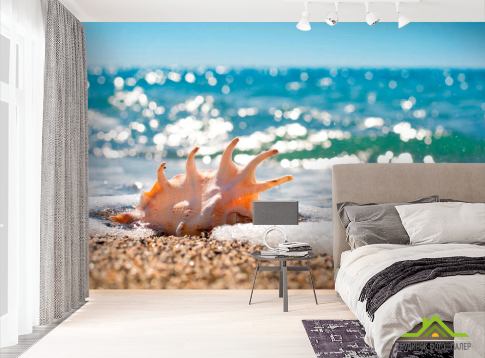 выбрать Фотошпалери Черепашка в хвилях Фотошпалери Море на стіну