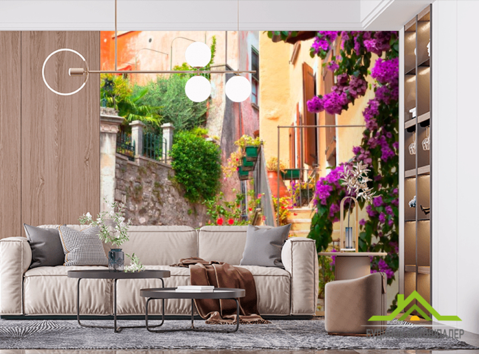 выбрать Фотошпалери Горщики з квітами Фотошпалери Вулиці на стіну