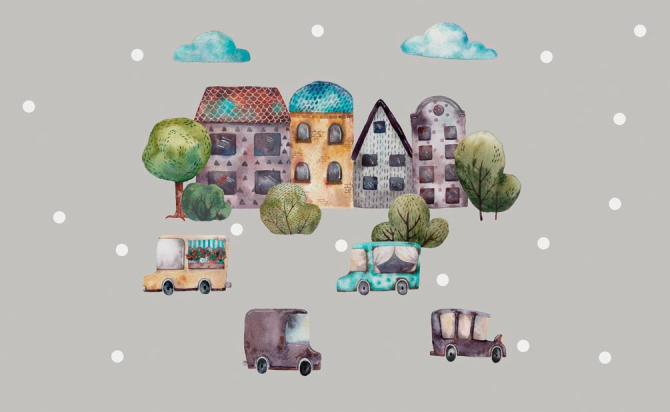 Фотообои Домики