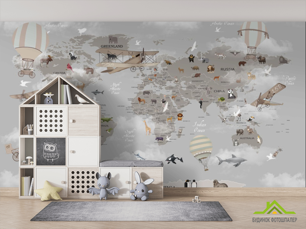 Фотошпалери Сіра карта