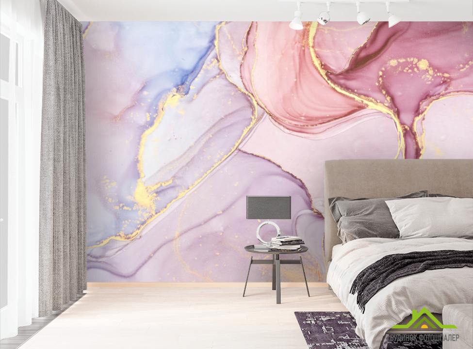 выбрать Фотошпалери Рожевий флюїд Фотошпалери Fluid art на стіну