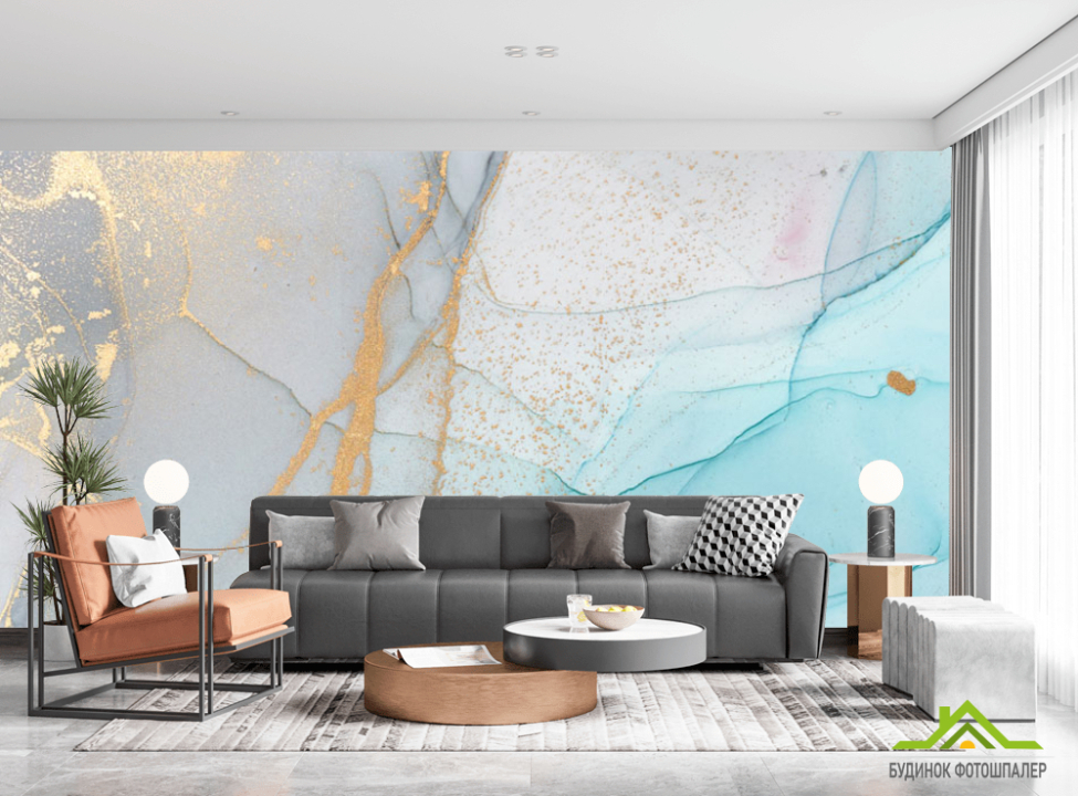 выбрать Фотообои Нежный флюид в голубом цвете Фотообои Каменная стена на стену