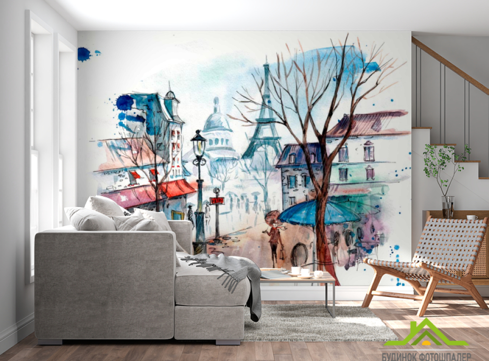 выбрать Фотошпалери Париж Фотошпалери Ілюстрації на стіну