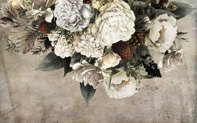 Фотошпалери квіти зі стелі