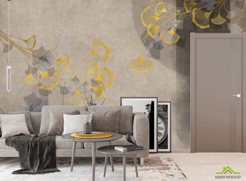 выбрать Фотообои Ветки гинкго Фотообои в коридор и прихожую на стену