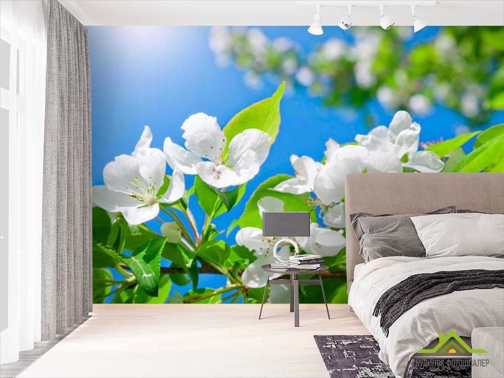 Фотошпалери Квіти білі маленькі