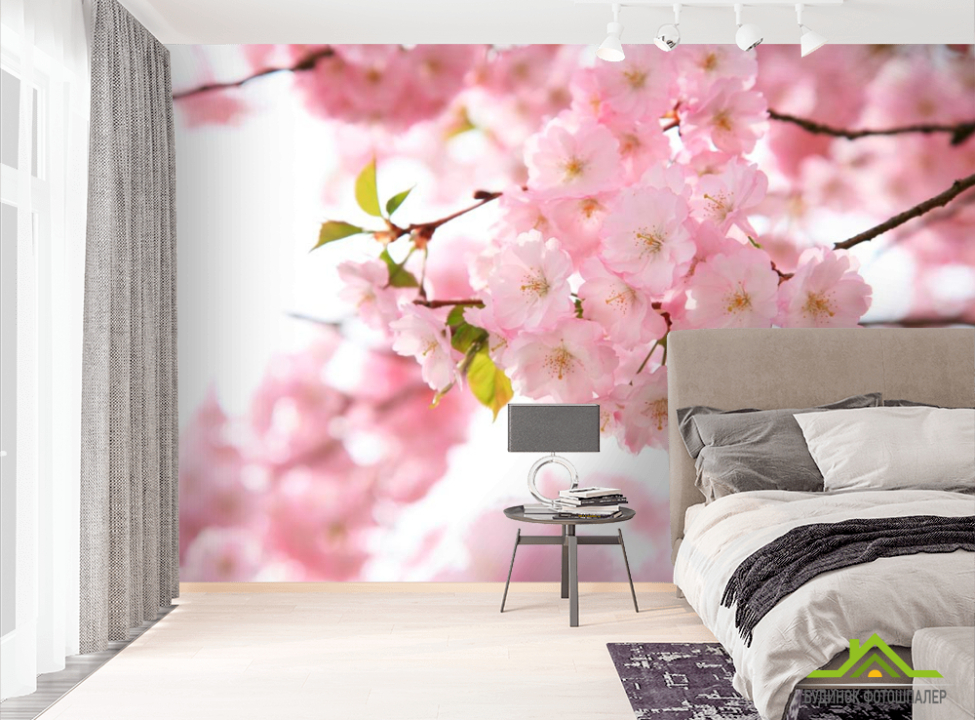 выбрать Фотообои Дерево в розовом цвету Фотообои Цветы на стену