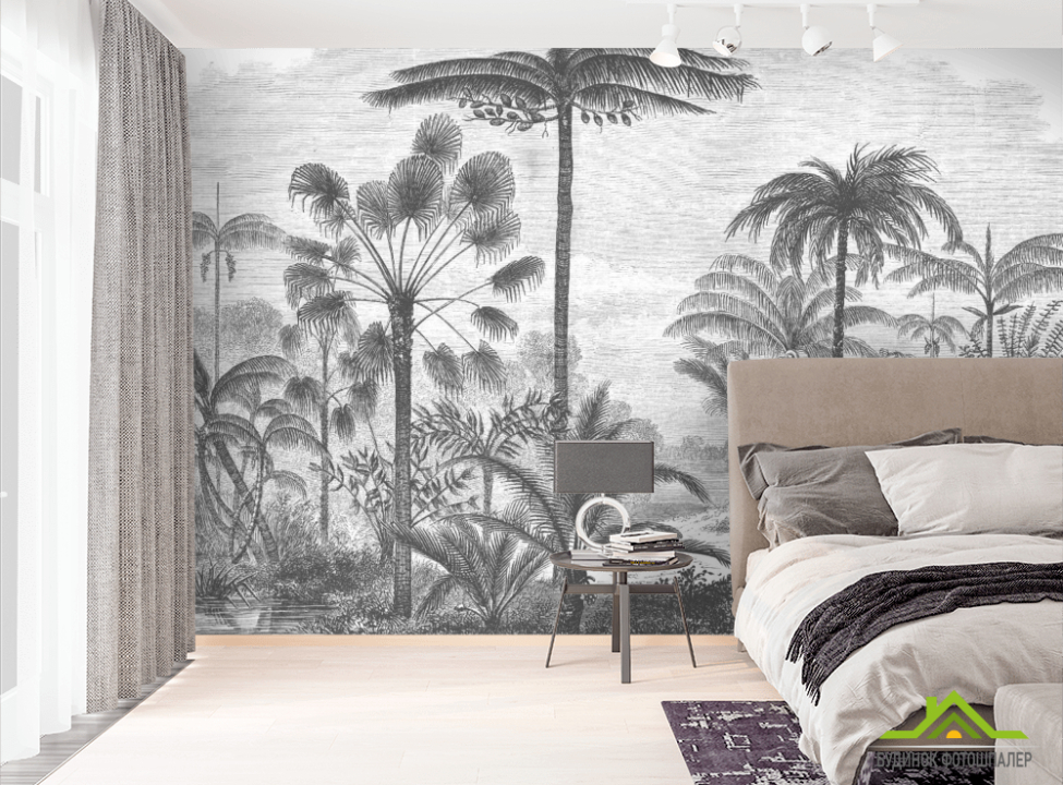 выбрать Фотошпалери Пальми гравюра Ексклюзивні фотошпалери на стіну
