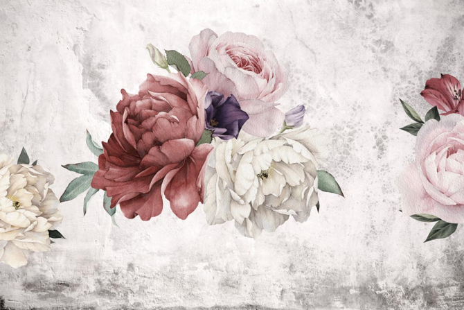 Фотообои Винтажные пионы