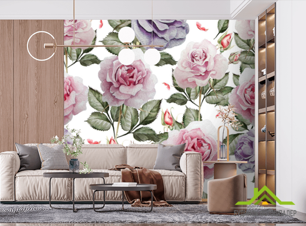 выбрать Фотошпалери Патерн з троянд Фотошпалери Квіти на стіну