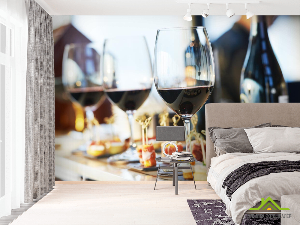 Фотошпалери вино і тарталетки