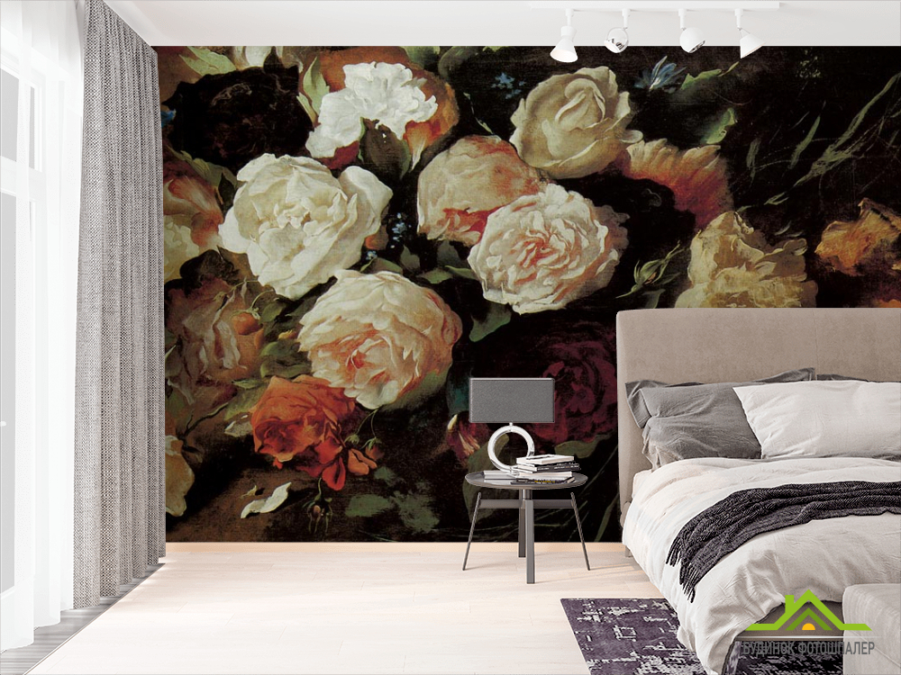 Фотошпалери Вінтажні красиві квіти