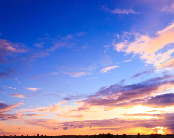 Фотошпалери красиве вечірнє небо